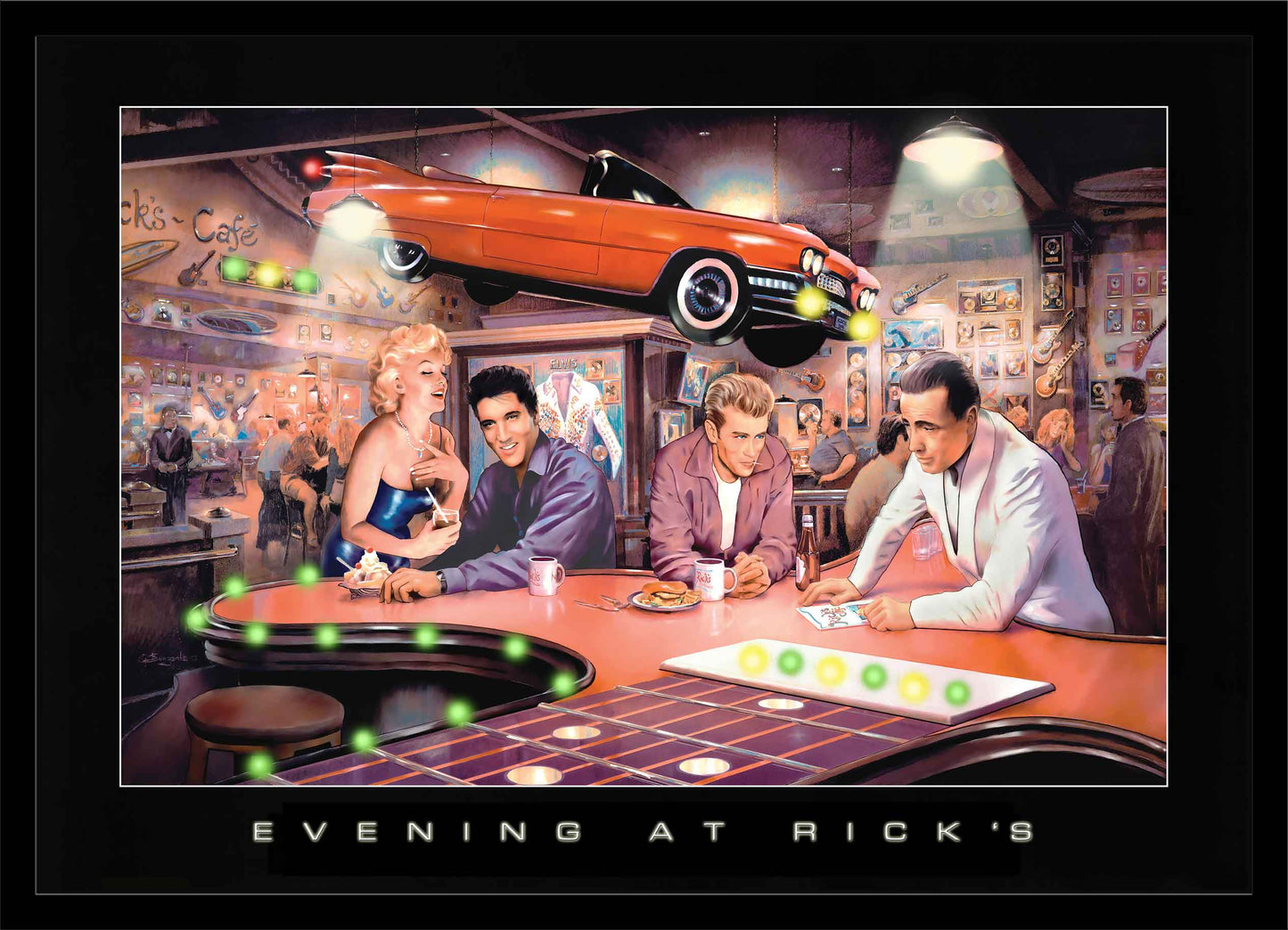 Evening at Rick's LED by Electric Art Gallery