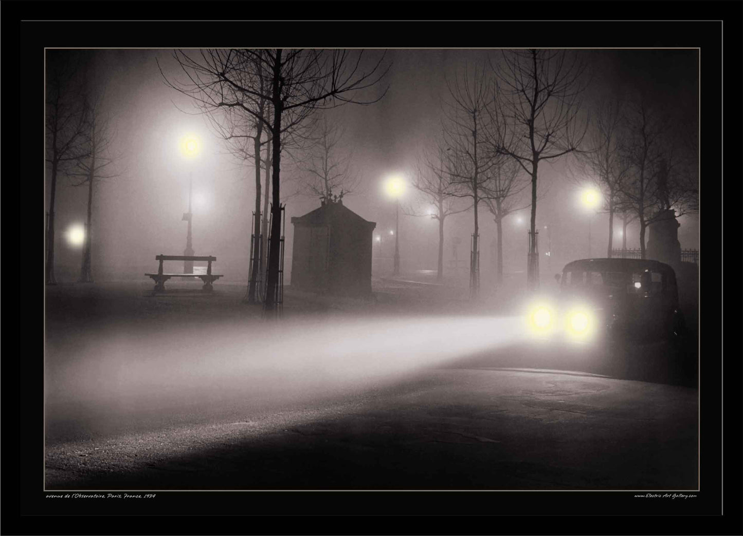 Foggy Night in Paris | Brassai Lighted Picture LED by Electric Art Gallery