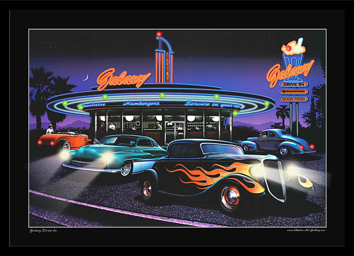 Galaxy Drive-In LED by Electric Art Gallery