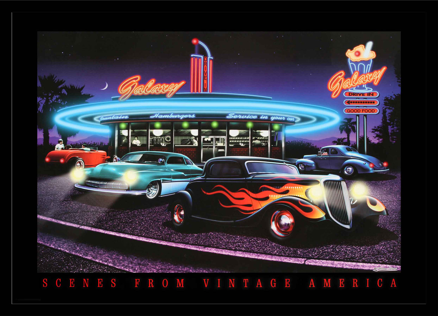 Galaxy Drive-In LED by Electric Art Gallery
