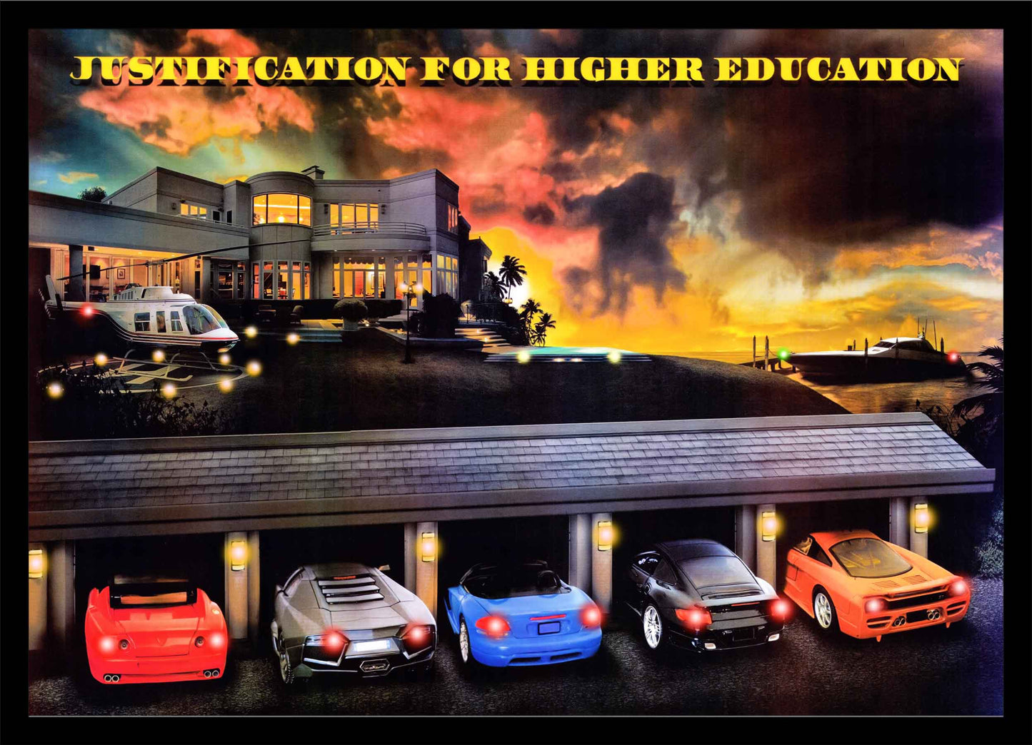 Justification for Higher Education II LED by Electric Art Gallery