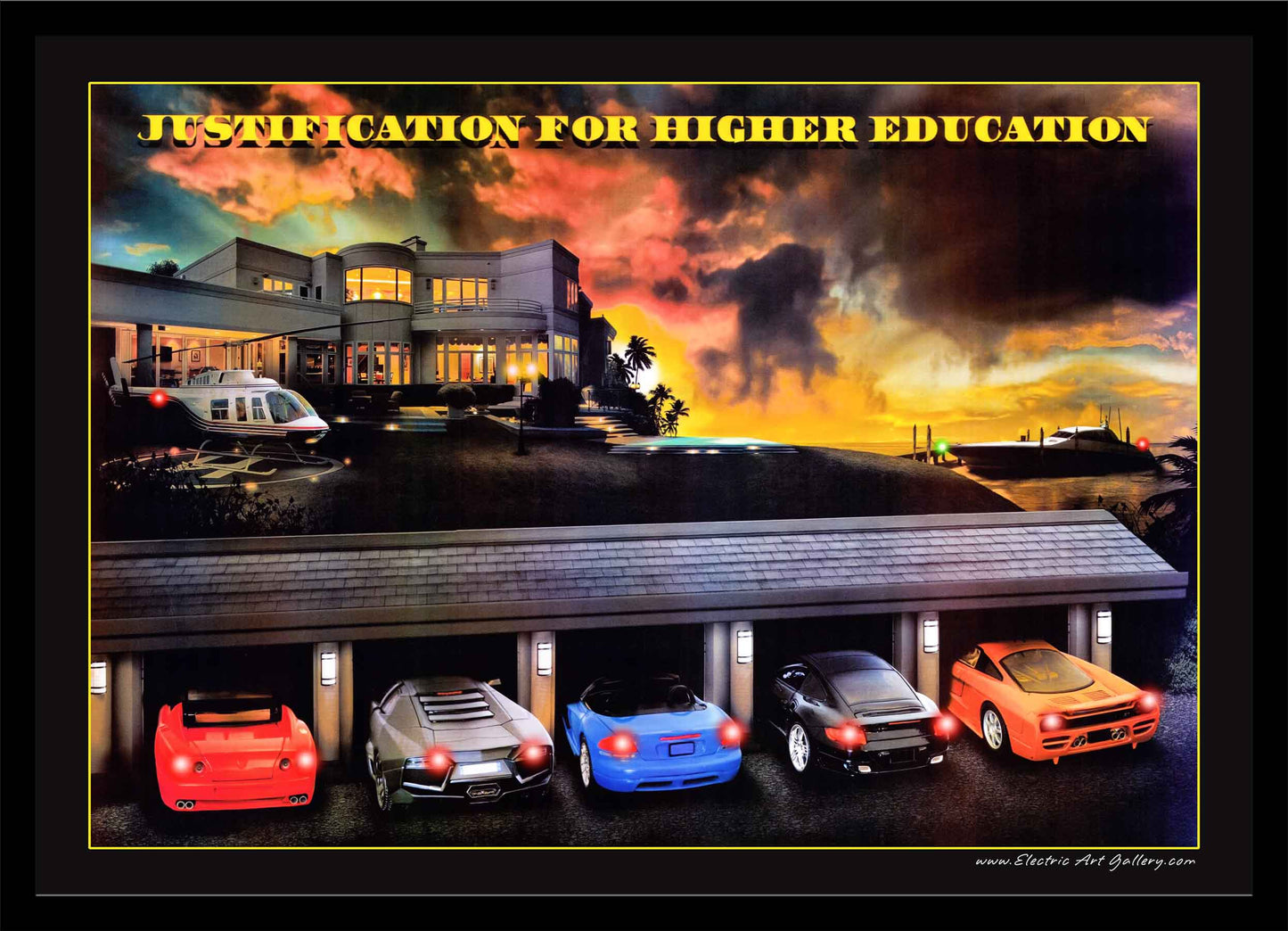 Justification for Higher Education II LED by Electric Art Gallery