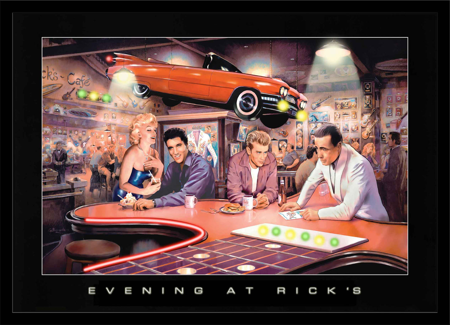 Evening at Rick's LED by Electric Art Gallery