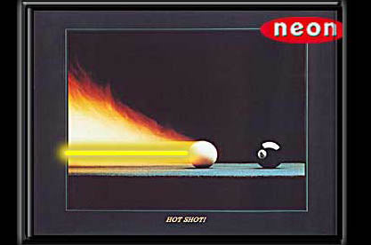 Hot Shot Neon Billiard Art